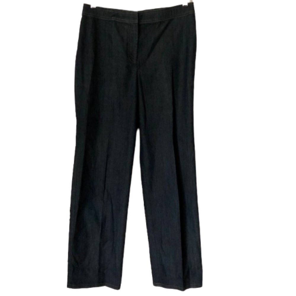 St. John Denim Straight Leg Jeans Trouser Style - Dark Wash - 6